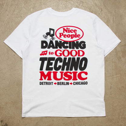 Poster Peoples Techno Back Print - Tshirt - White