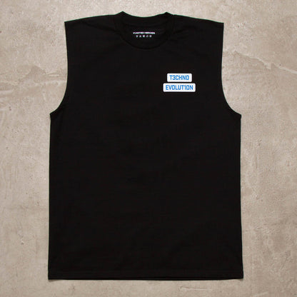 Pt1 Techno Evolution Back Print - Tank Tshirt - Black