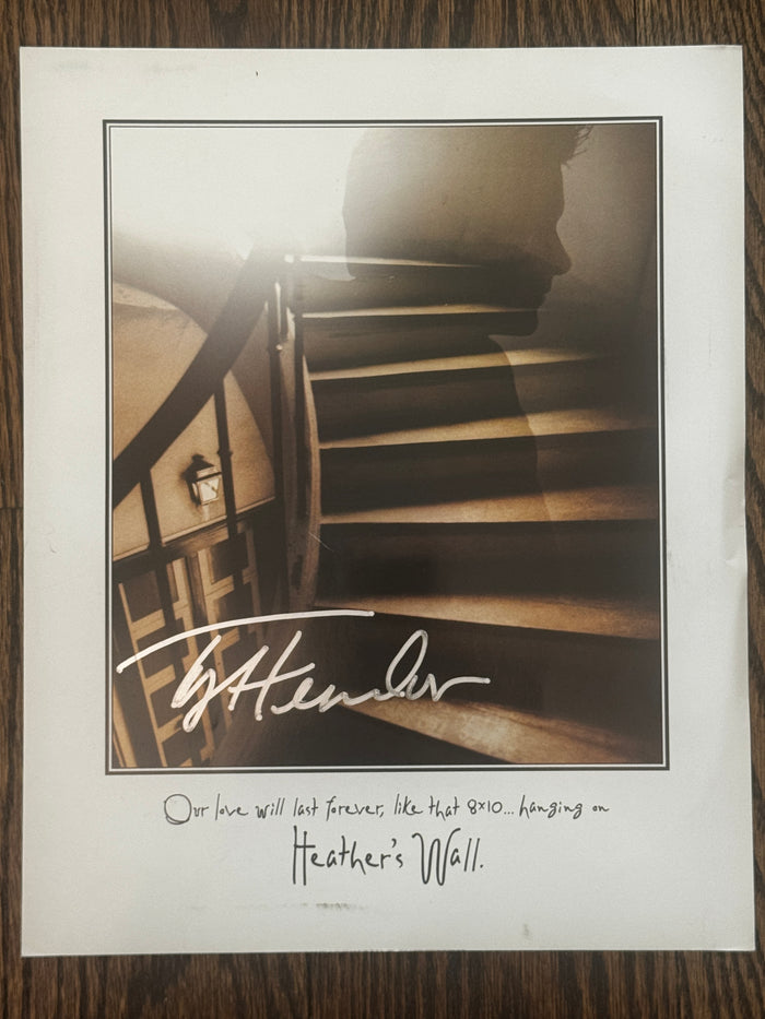 Rare Signed Archive Photo – "Heather’s Wall" Era (2001)