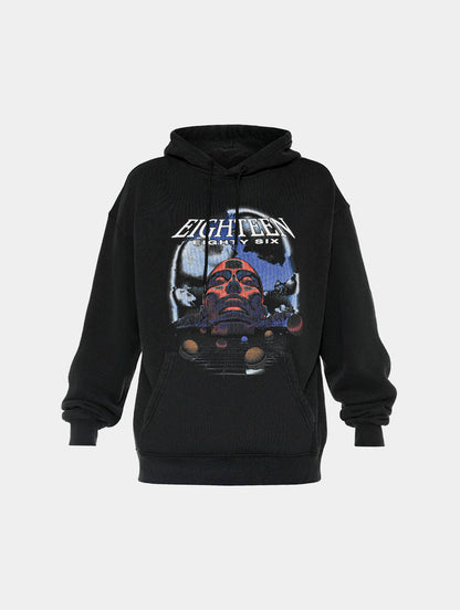 RAVE HEAD HOODIE - BLACK