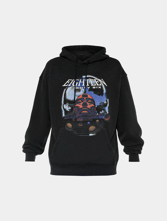 RAVE HEAD HOODIE - BLACK