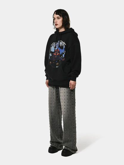 RAVE HEAD HOODIE - BLACK