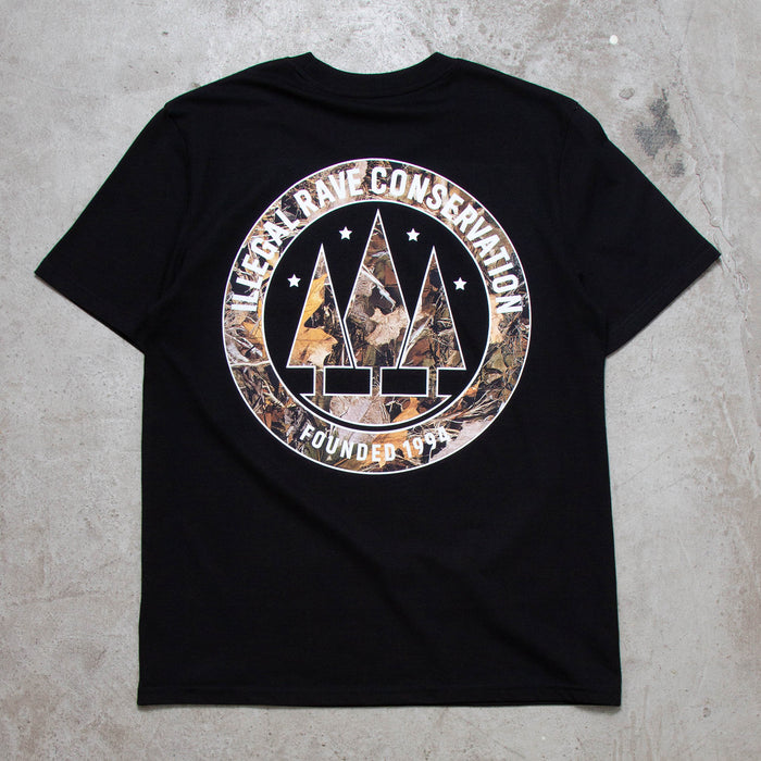 Realtree Illegal Rave Back Print - Tshirt - Black