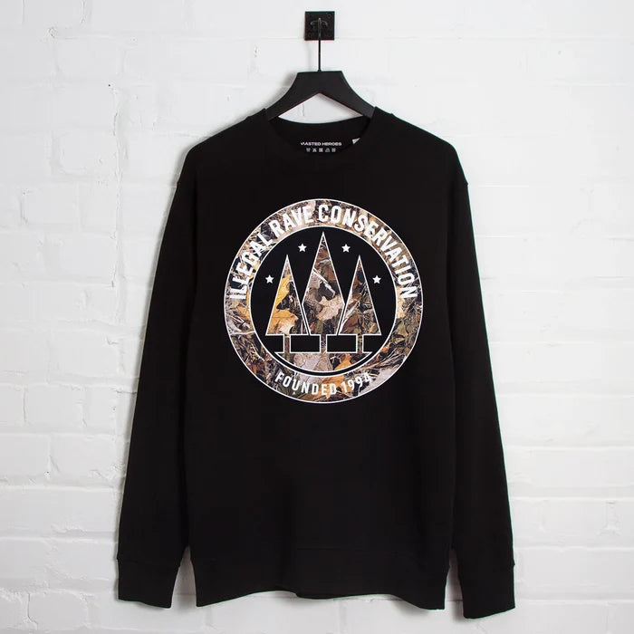 Realtree Illegal Rave Front Print - Sweatshirt - Black