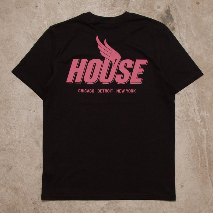 Red Peak House Back Print - Tshirt - Black