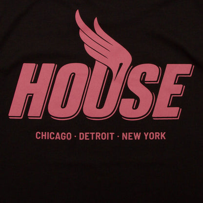 Red Peak House Back Print - Tshirt - Black
