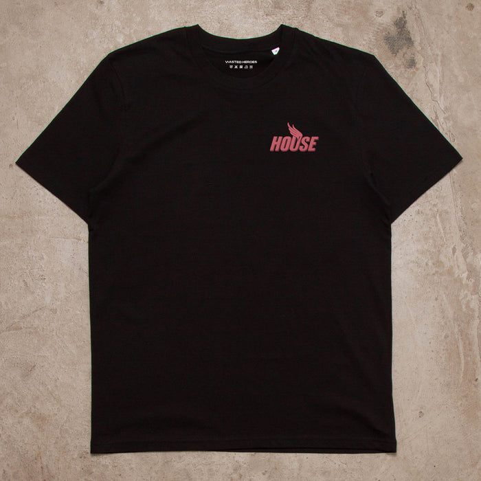 Red Peak House Back Print - Tshirt - Black
