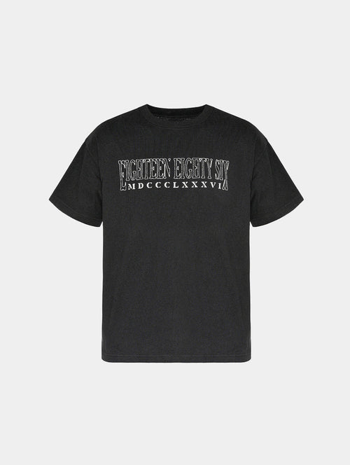 ROMAN NUMERAL T-SHIRT - BLACK