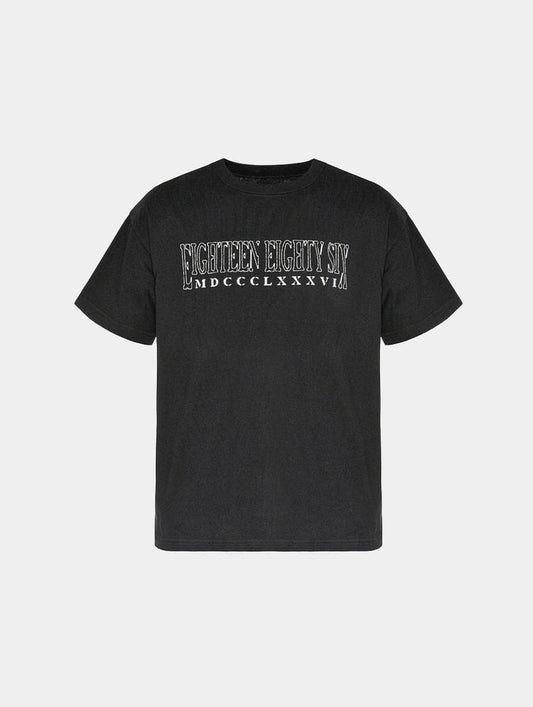 ROMAN NUMERAL T-SHIRT - BLACK