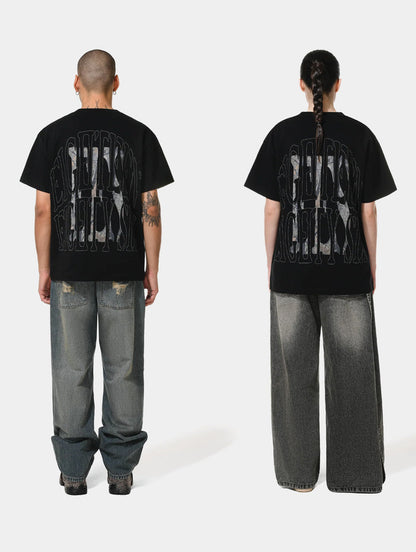 ROMAN NUMERAL T-SHIRT - BLACK
