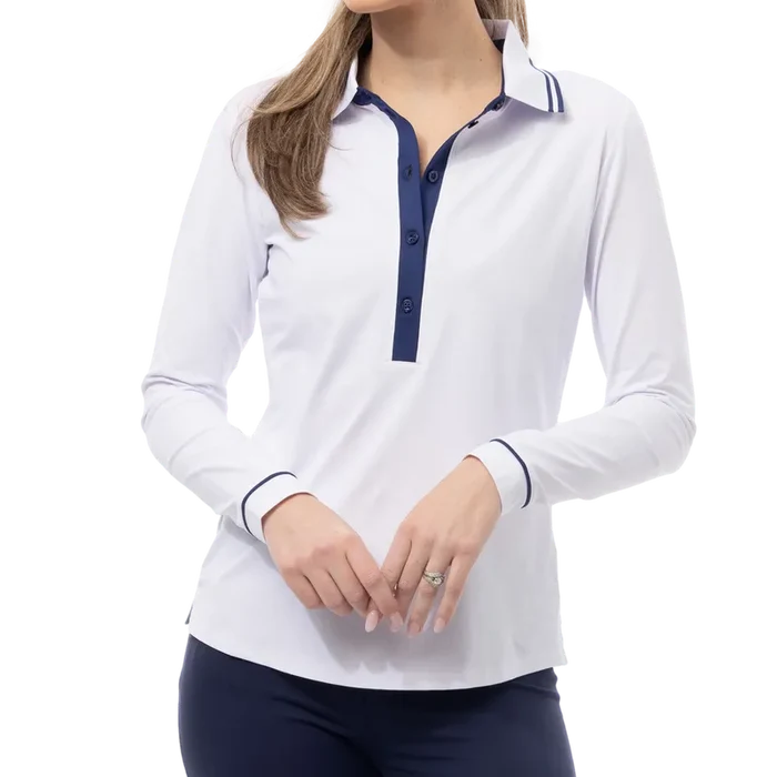 SanSoleil Solair L/S Polo - White
