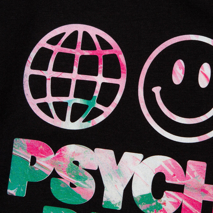 Saturn Elements Psychedelic Disco 1972 Back Print - Tshirt - Black