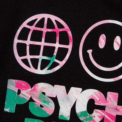 Saturn Elements Psychedelic Disco 1972 Back Print - Tshirt - Black