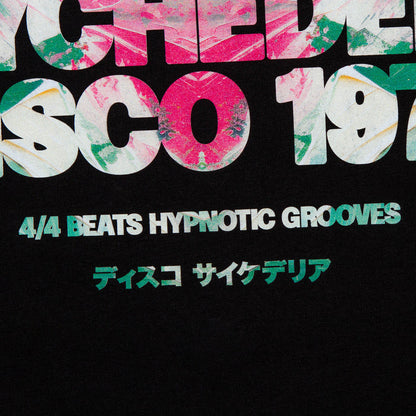 Saturn Elements Psychedelic Disco 1972 Front Print - Tshirt - Black