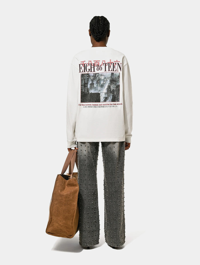SKYLINE LONG SLEEVE TEE - WHITE
