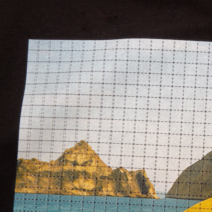 Smiley Es Vedrà Trip Front Print - Tshirt - Black