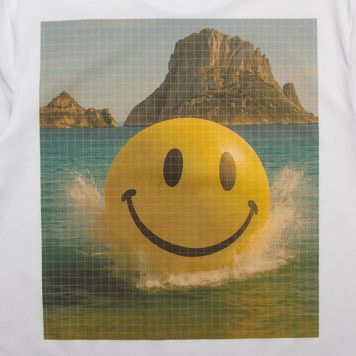 Smiley Es Vedrà Trip Front Print - Tshirt - White