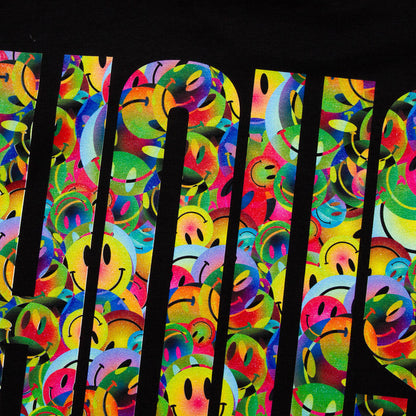 Smiley Higher House Back Print - Sweatshirt - Black