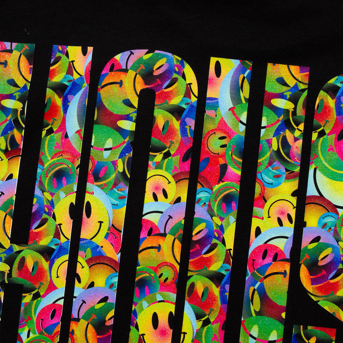 Smiley Higher House Back Print - Tshirt - Black