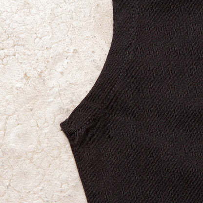 Smiley Higher House Front Print - Tank Tshirt - Black