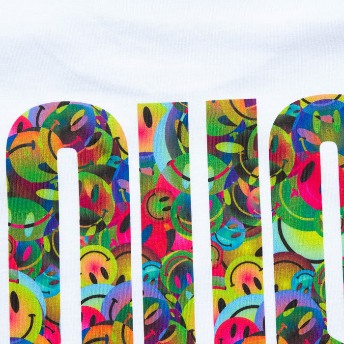 Smiley Higher House Front Print - Tshirt - White
