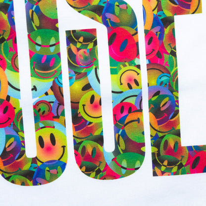Smiley Higher House Front Print - Tshirt - White