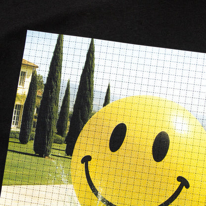 Smiley Poolside Trip Back Print - Hood - Black