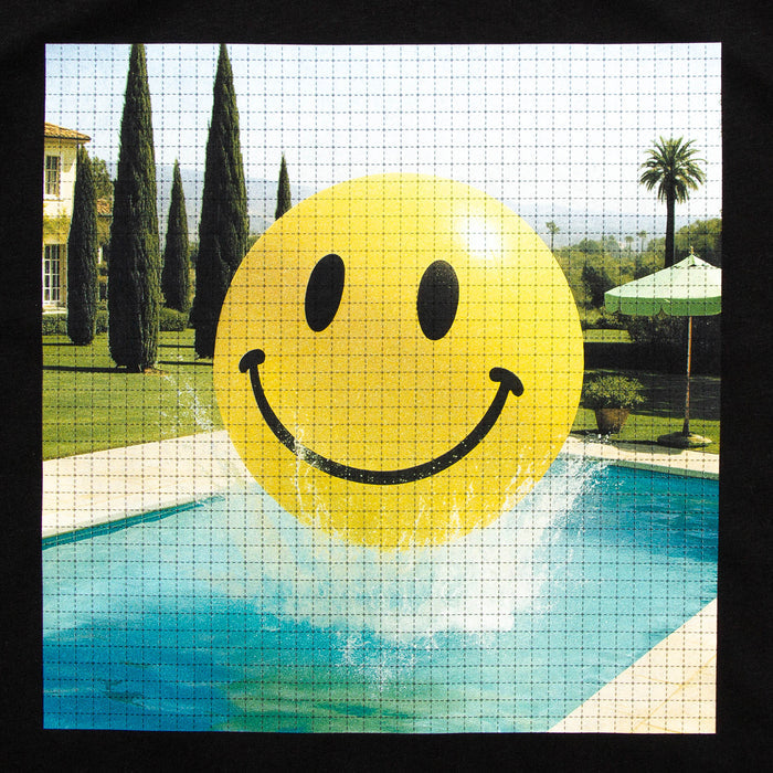Smiley Poolside Trip Back Print - Sweatshirt - Black