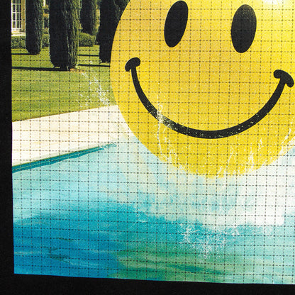 Smiley Poolside Trip Back Print - Sweatshirt - Black