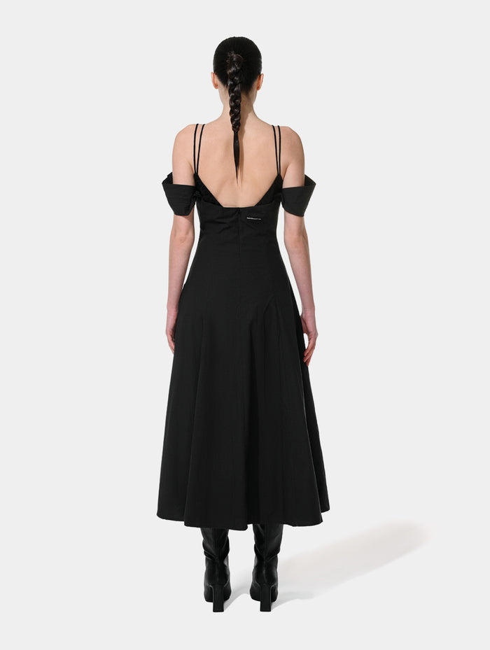 SPAGHETTI STRAP MAXI DRESS - BLACK