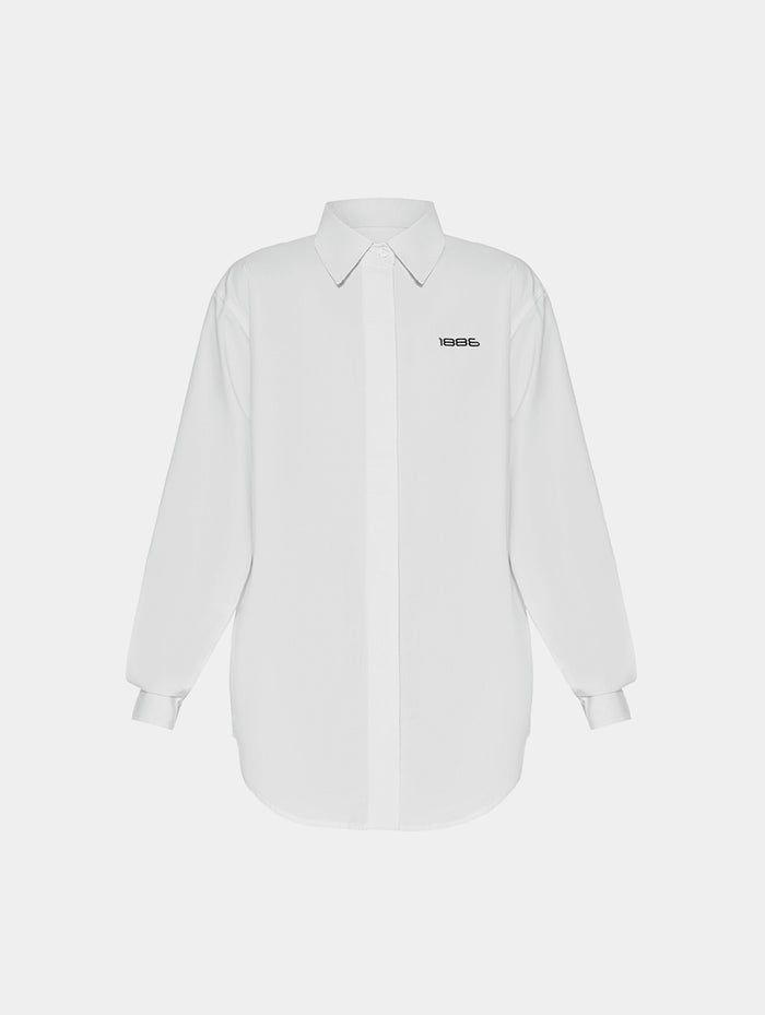 SPLIT BACK SHIRT- WHITE
