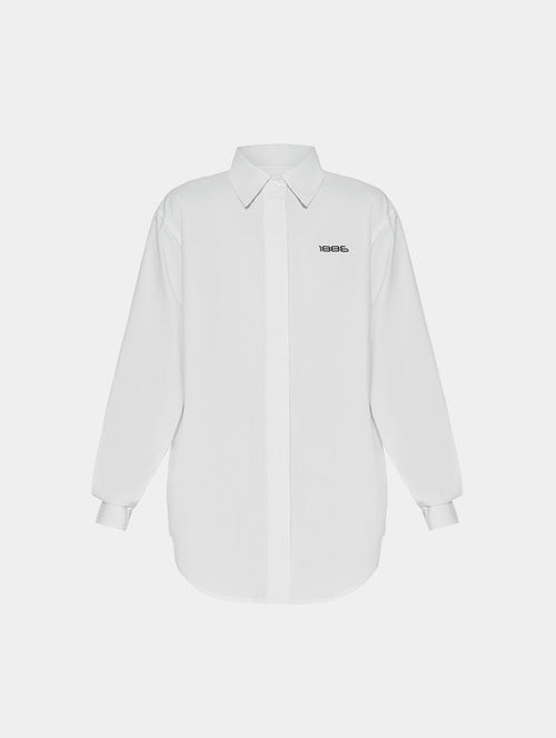 SPLIT BACK SHIRT- WHITE