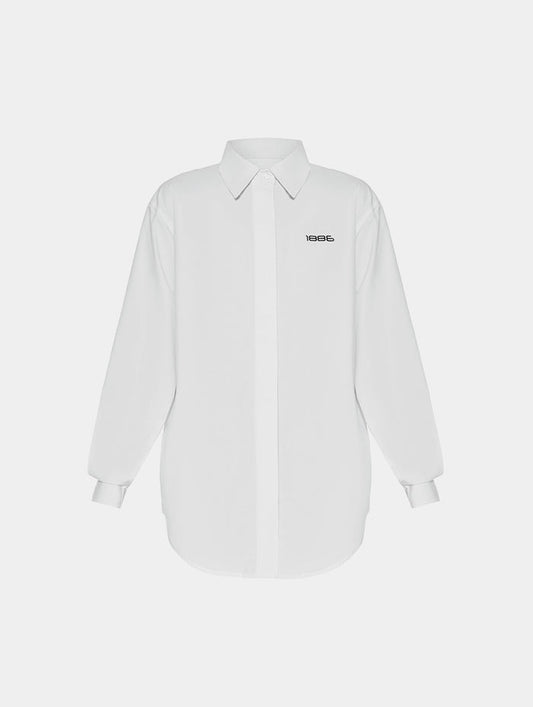 SPLIT BACK SHIRT- WHITE