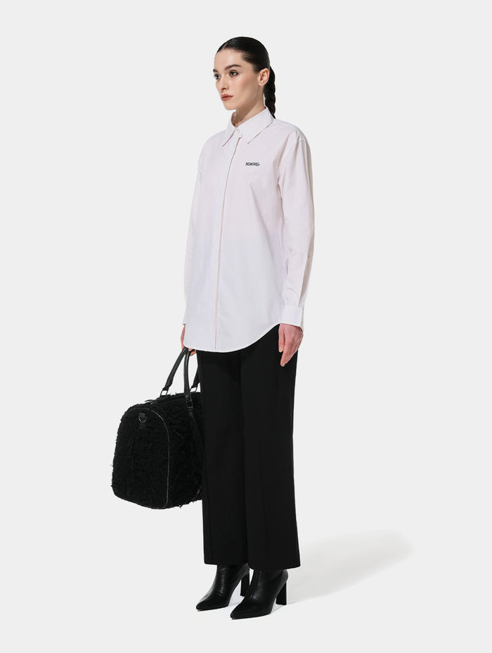 SPLIT BACK SHIRT- WHITE