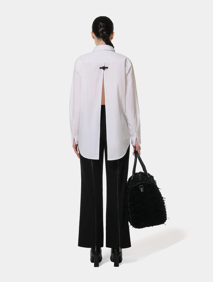 SPLIT BACK SHIRT- WHITE