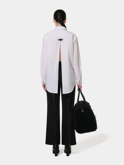 SPLIT BACK SHIRT- WHITE