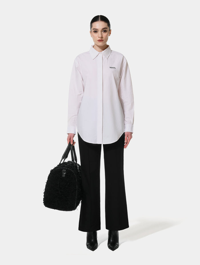 SPLIT BACK SHIRT- WHITE