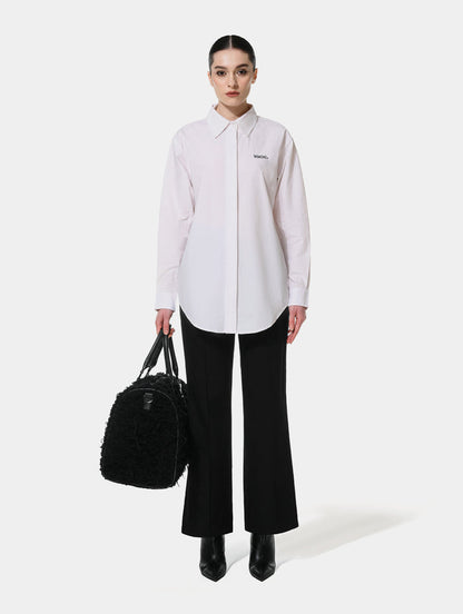 SPLIT BACK SHIRT- WHITE