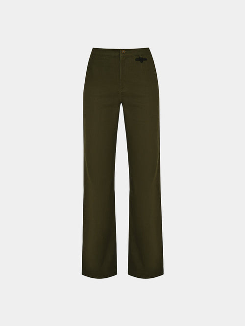 STRAIGHT LEG PANTS - GREEN