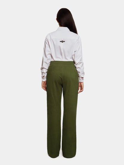 STRAIGHT LEG PANTS - GREEN