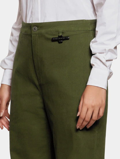 STRAIGHT LEG PANTS - GREEN