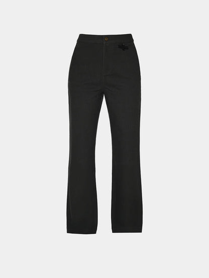 STRAIGHT LEG PANTS - GREY