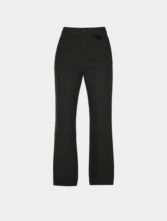 STRAIGHT LEG PANTS - GREY