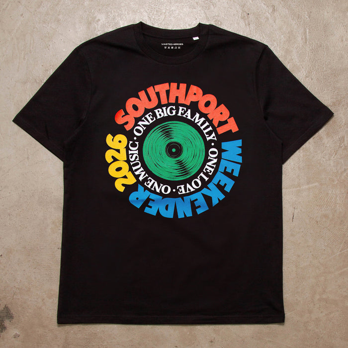 SW Vinyl Green Front Print - Tshirt - Black