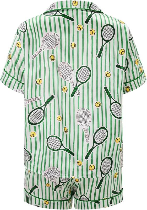 Tennis Pajama Set - S/S & Shorts - Multi