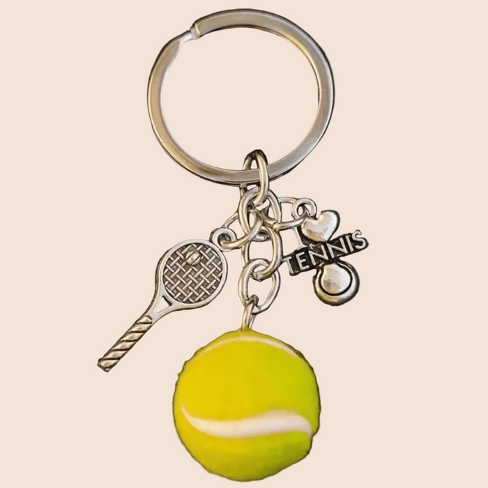 Tennis Racquet/Ball Keychain/Charm (small)