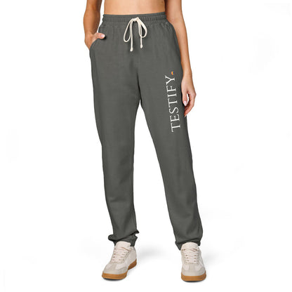 "Testify" Vertical Logo Sweatpants — Pride Edition