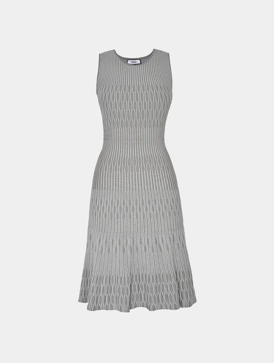 TEXTURED SLEEVELESS KNIT DRESS