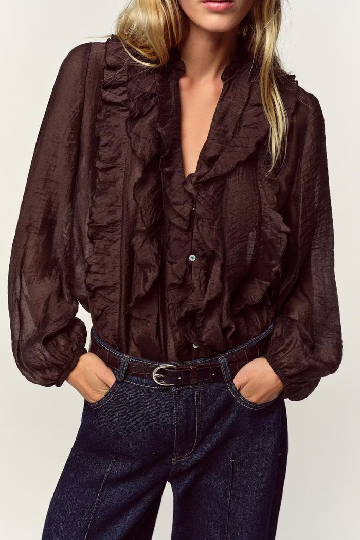 The Chiffon Ruffle Blouse
