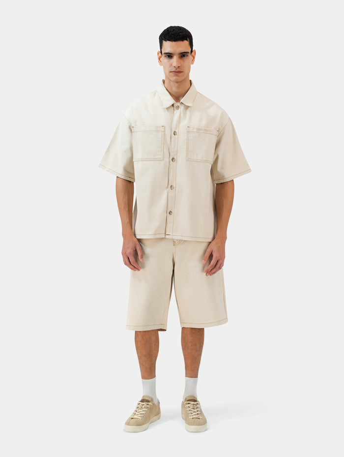 The Stitched Denim Shorts